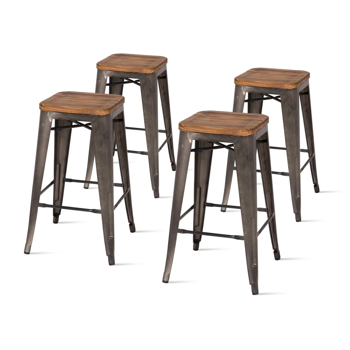 New Pacific Direct Metropolis Backless Counter Stool, (Set of 4) 938627-GM