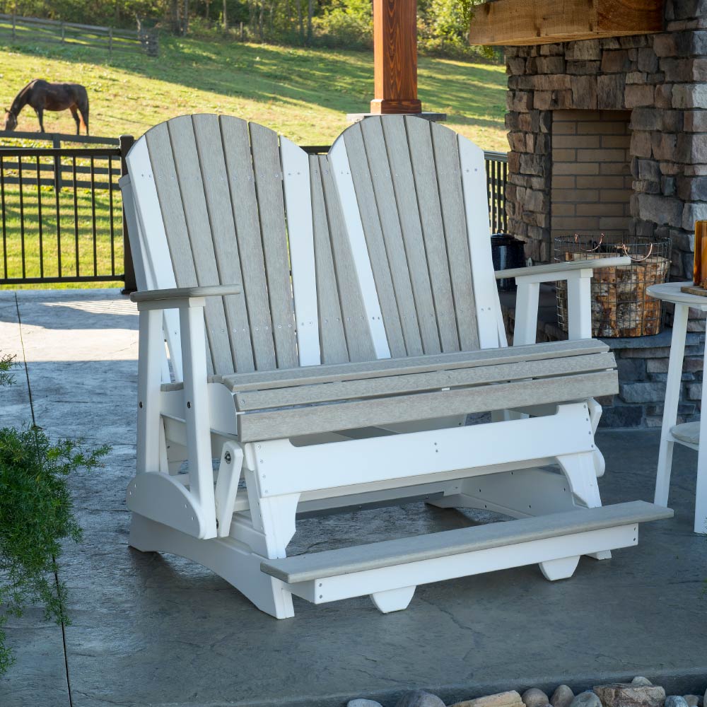 LuxCraft 4' Adirondack Poly Balcony Glider Chair