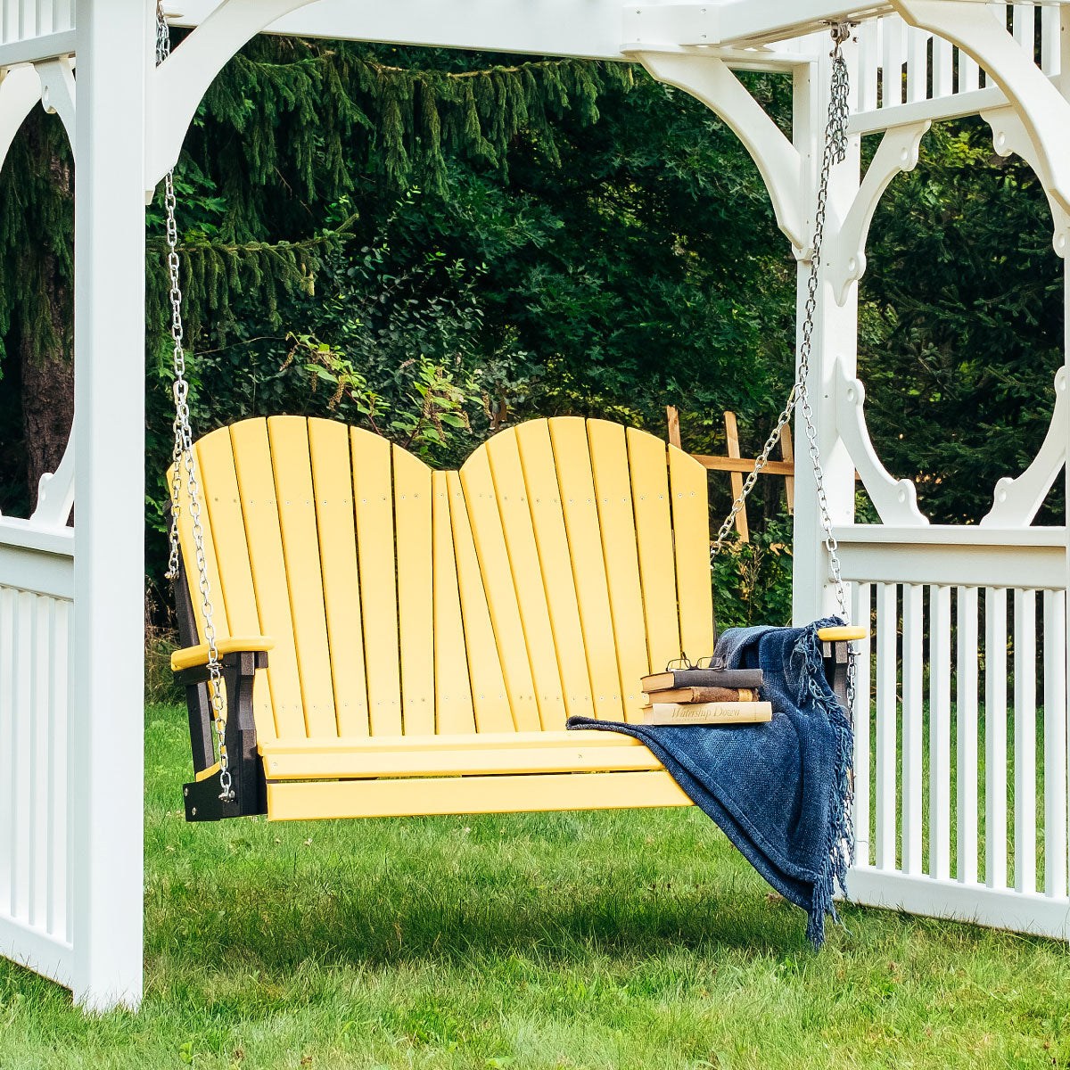 LuxCraft 4' Poly Adirondack Porch Swing
