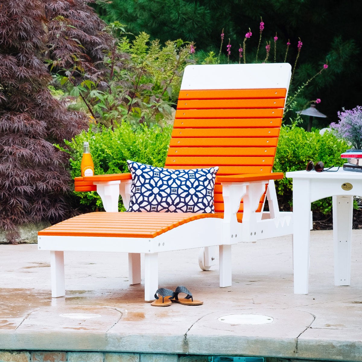 LuxCraft Outdoor Poly Chaise Lounge Chair