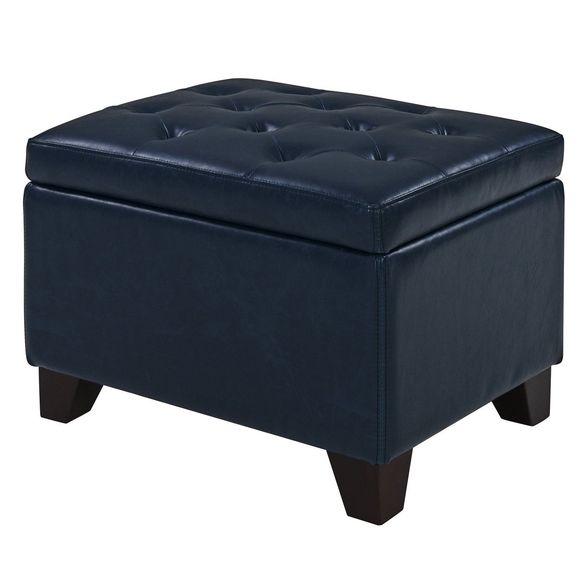New Pacific Direct Julian Rectangular Bonded Leather Storage Ottoman 194424B-V05