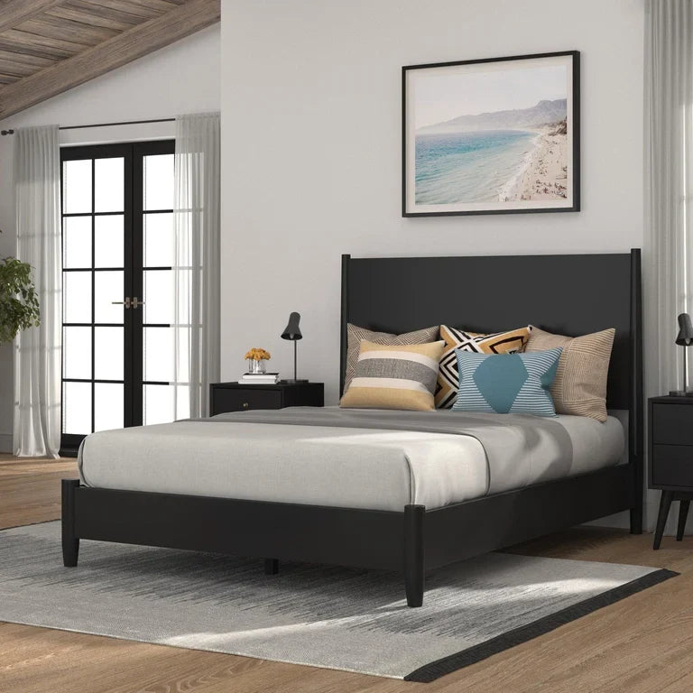 Alpine Furniture Flynn Queen Platform Bed, Black 766BLK-01Q