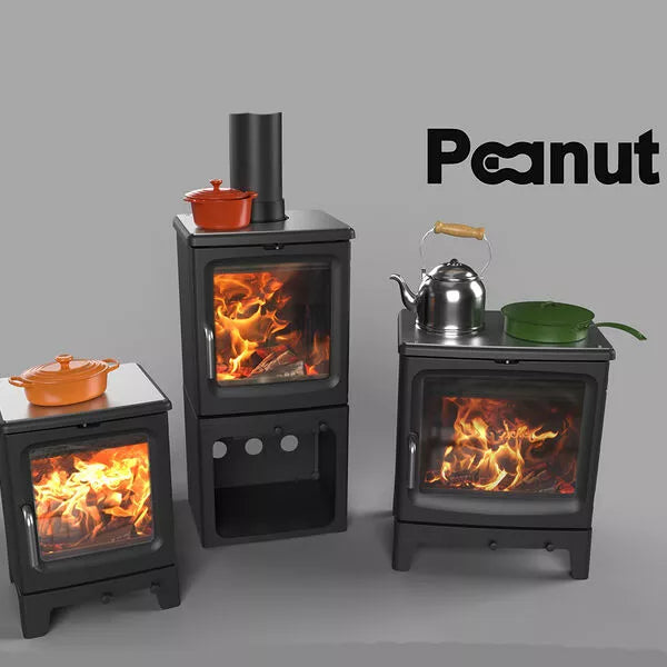 Saltfire Peanut 3 EcoDesign Wood Burning Stove – Black