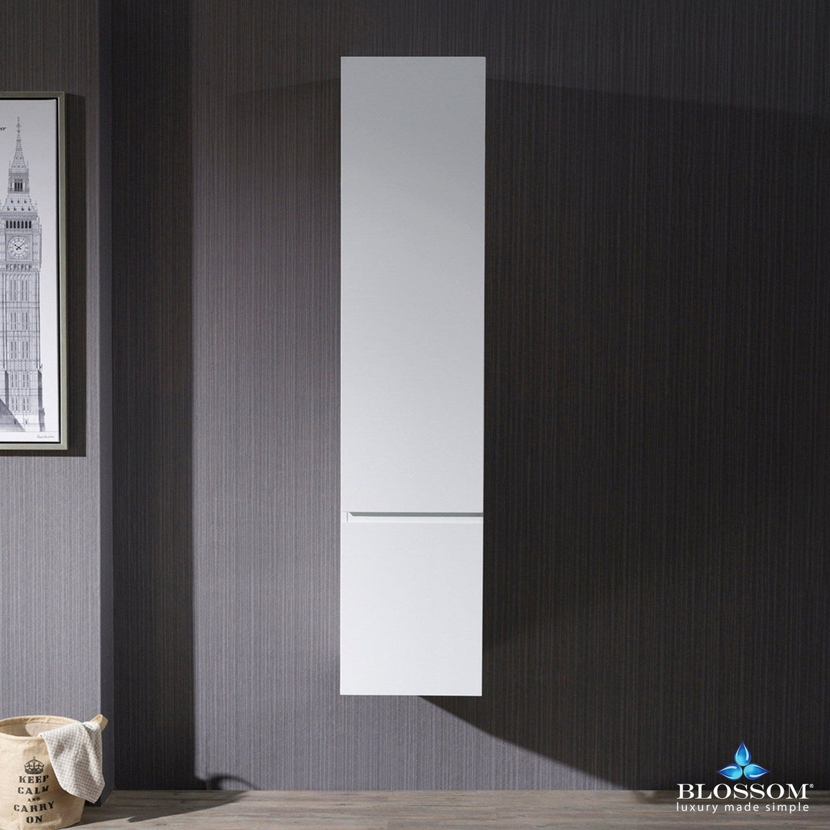 Blossom Monaco 15 Inch Wall Hung Linen Cabinet