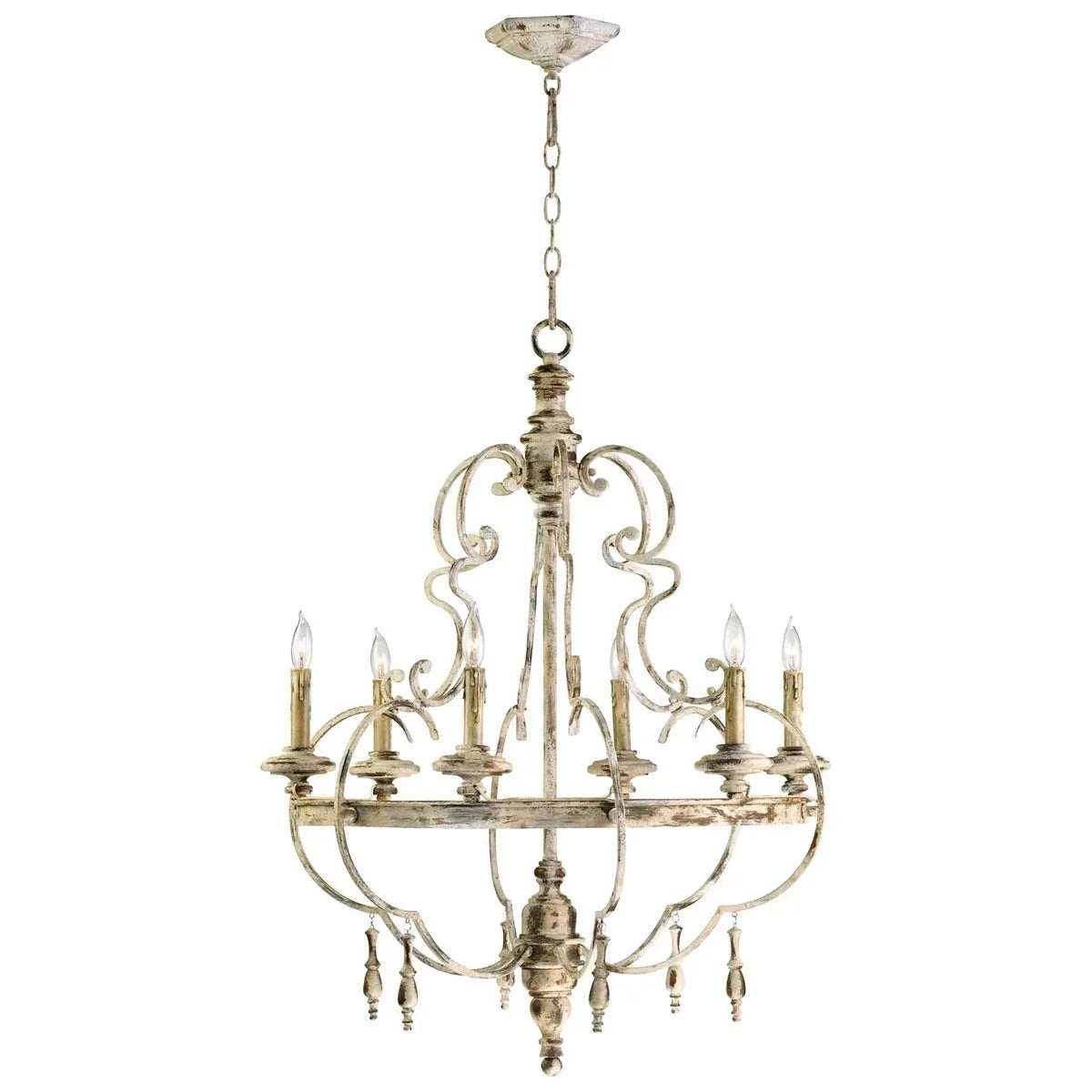 Cyan Design Davinci Chandelier 6-Light | Persian White 04160