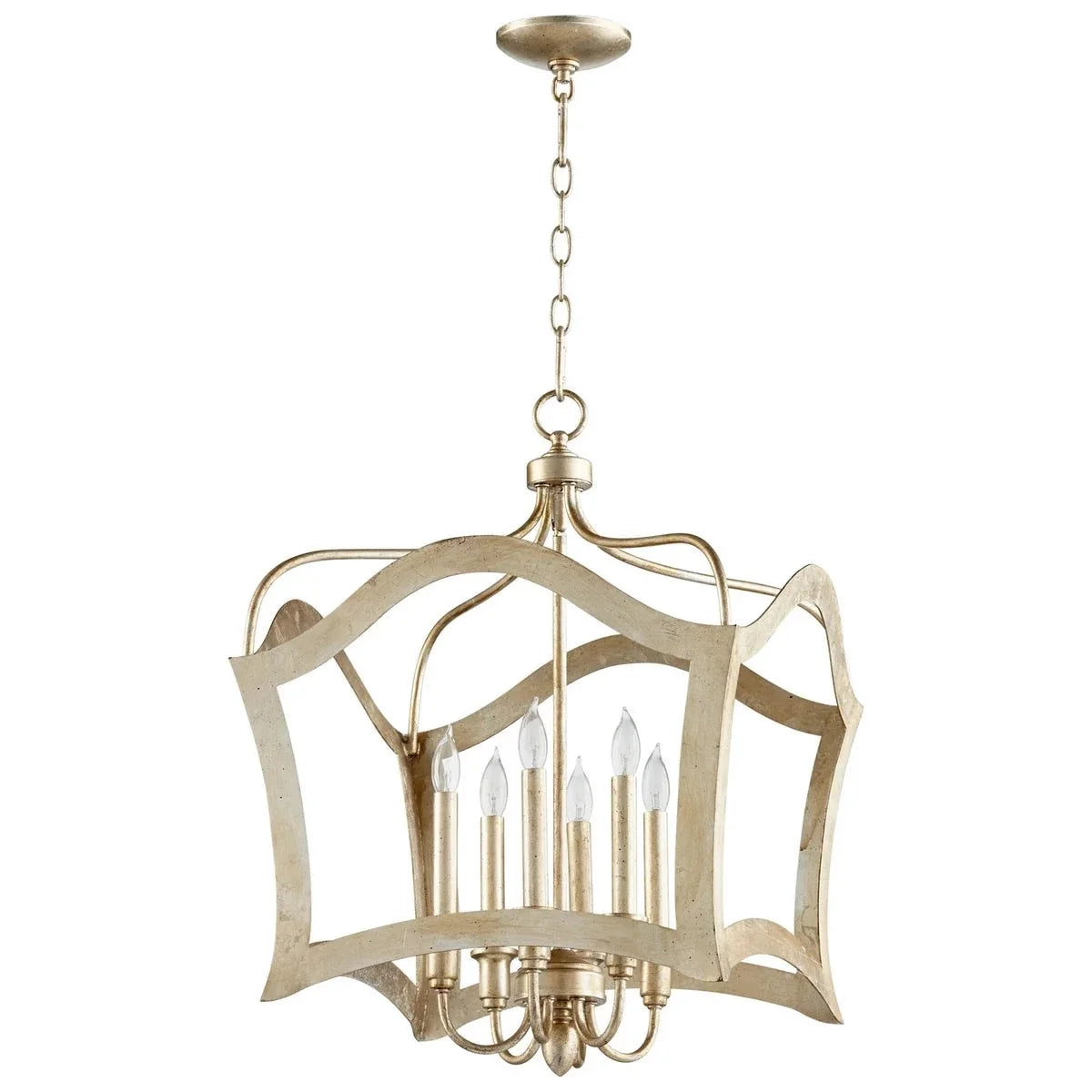 Cyan Design Milan Pendant 6-Light | Aged Silver Leaf - Small 06581