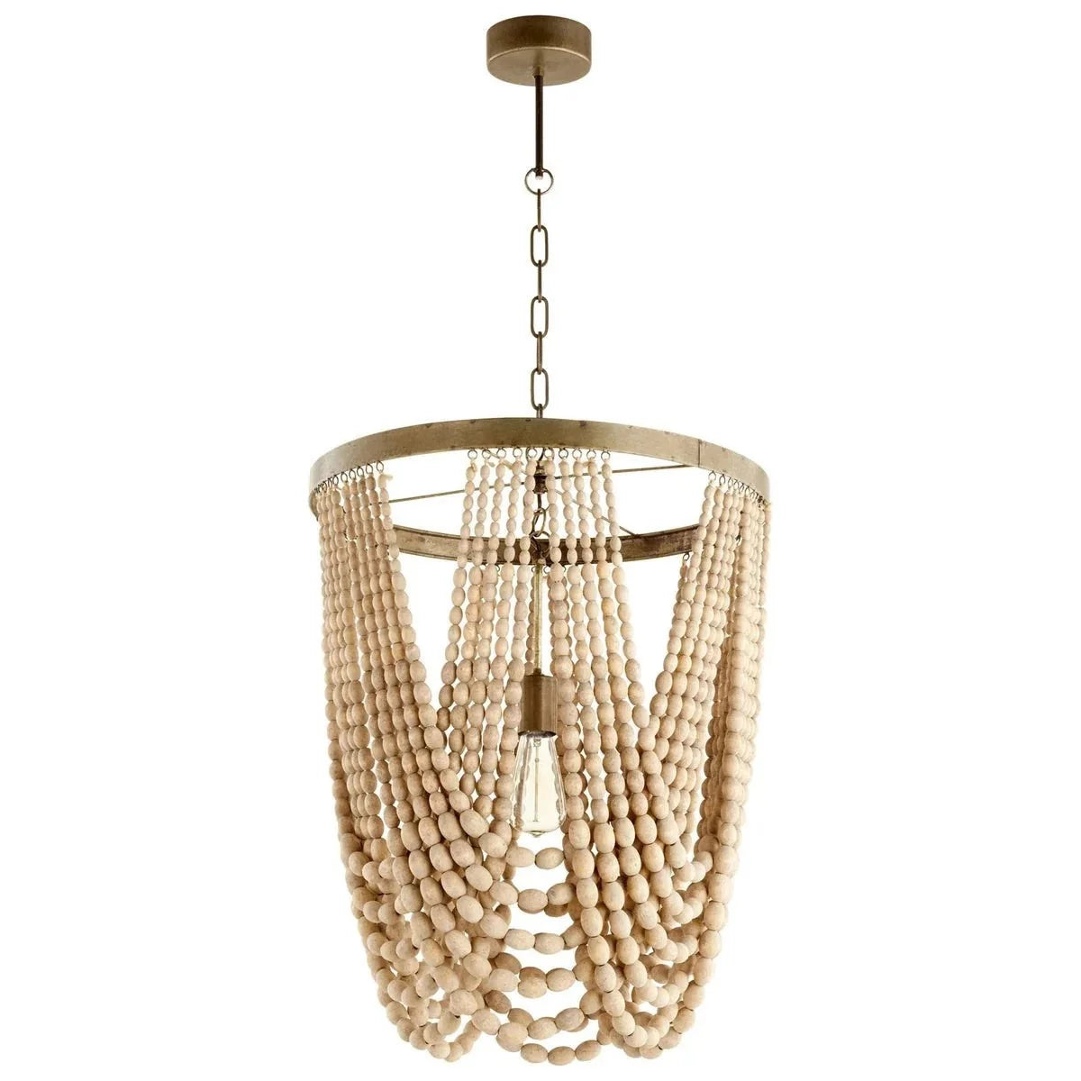 Cyan Design Hammock Pendant | Cream - Long 09264
