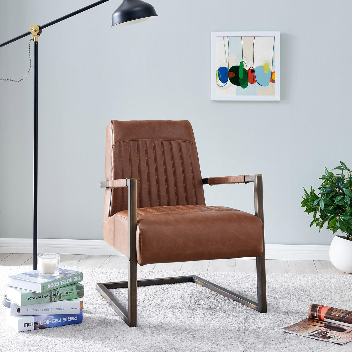 New Pacific Direct Jonah PU Arm Chair 1060006-215