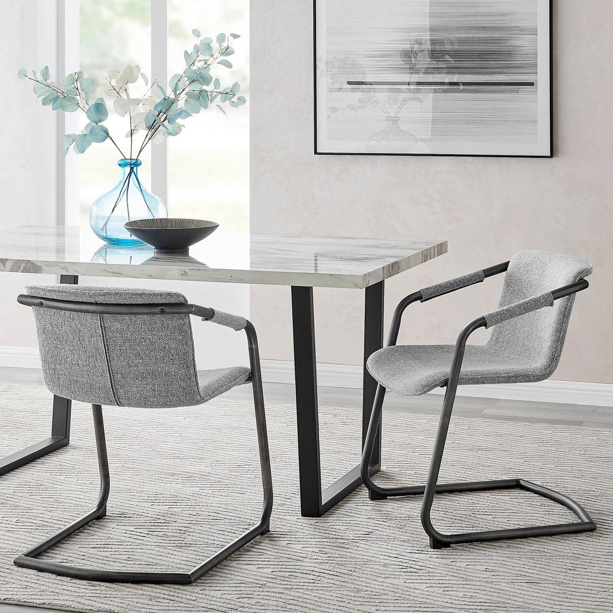 New Pacific Direct Indy Fabric Dining Side Chair, (Set of 2) 1060029-218