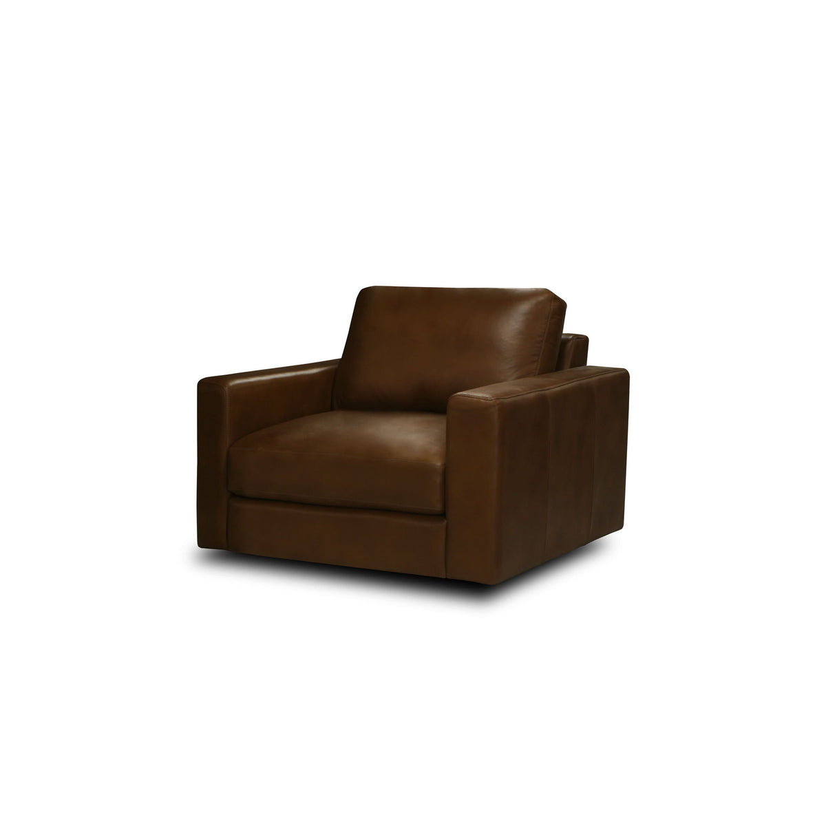 GTR Vancouver 38.5" Wide Upholstered Swivel Chair, Portofino Cinnamon