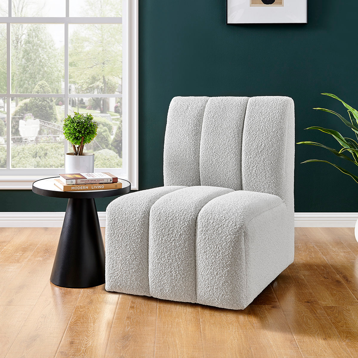 New Pacific Direct Letticia Fabric Accent Chair w/ KD Casters 1250042-563