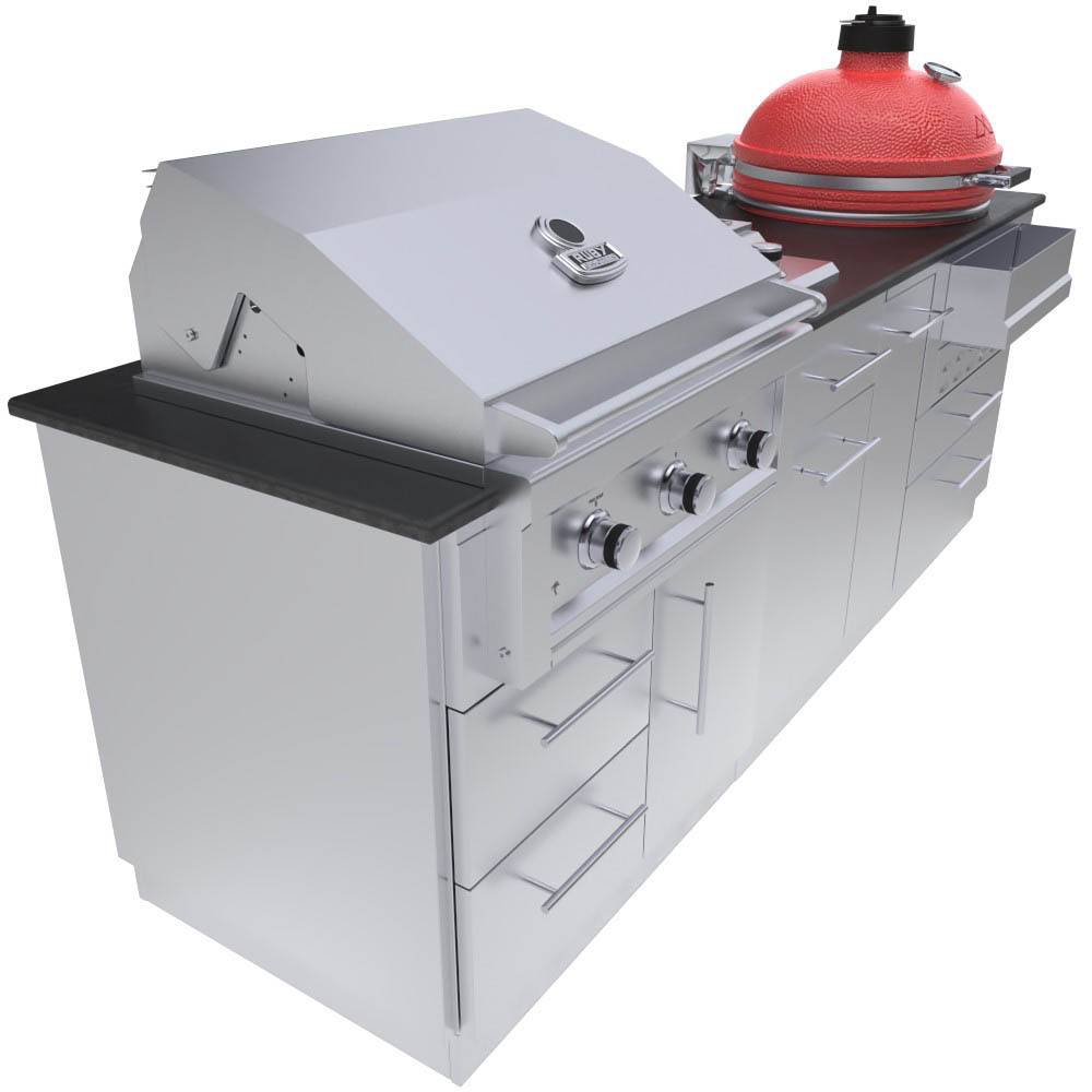 Sunstone Kamado 8’ Cabinet Island Package SCPKAMADO