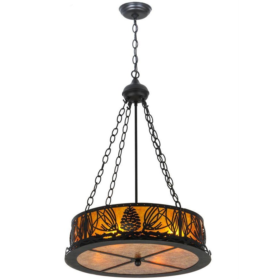 Meyda 22" Wide Mountain Pine Inverted Pendant