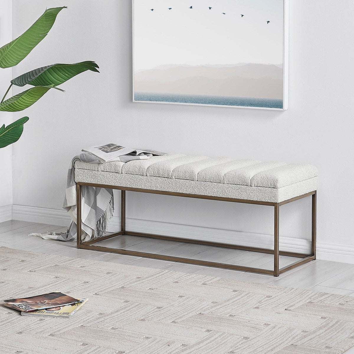 New Pacific Direct Darius KD Fabric Bench 1600082-569
