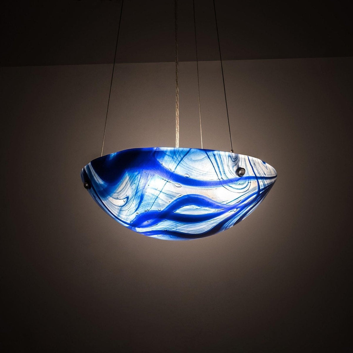 Meyda 16" Wide Blue Baroque Inverted Pendant