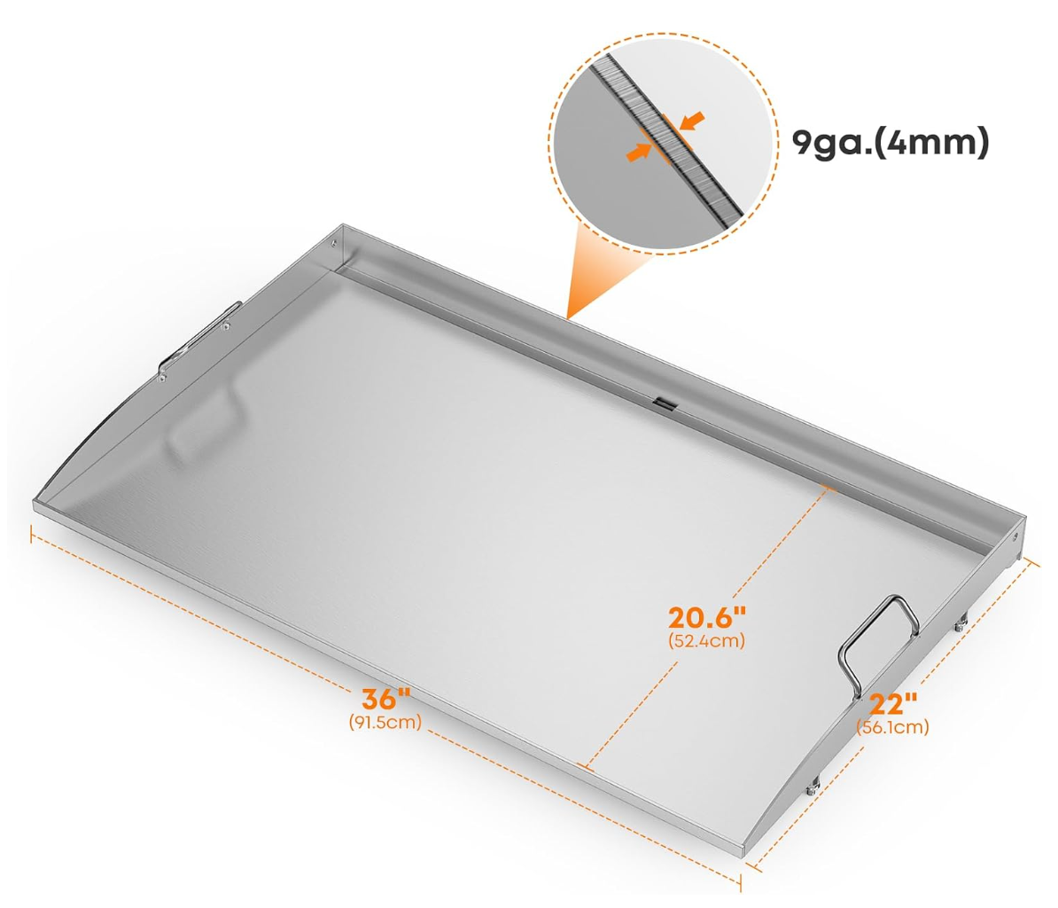 Stanbroil 36-Inch Stainless Steel Replacement Griddle Top for Blackstone