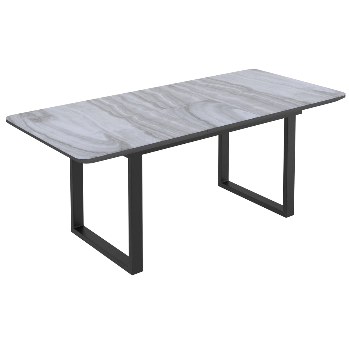 Worldwide Home Furnishings Gavin-Extension Dining Table-Black Dining Table W/Extension 201-360BK