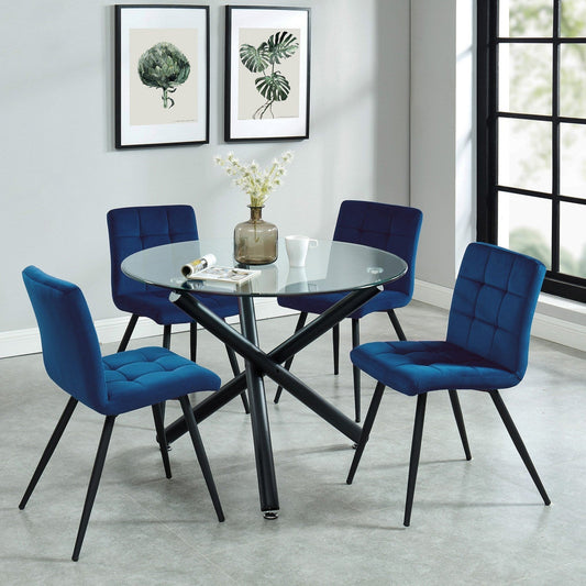 Worldwide Home Furnishings Suzette-Dining Table, 40"Dia-Black Round Dining Table 201-476-40