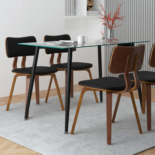 Worldwide Home Furnishings Zuni-Side Chair Pu-Black Side Chair, Faux Leather 202-581PUBK