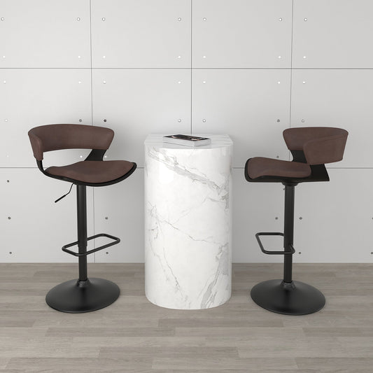 Worldwide Home Furnishings Rover-Air Lift Stool-Brown Adjustable Air-Lift Stool 203-554BN