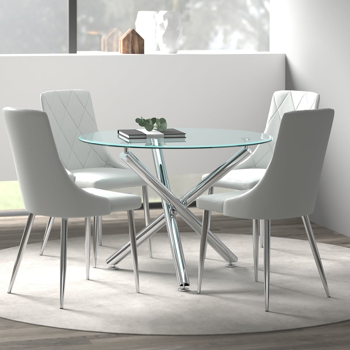 Worldwide Home Furnishings Solara Ii_Devo Lg-5pc Dining Set 5pc Dining Set 207-160_087LG