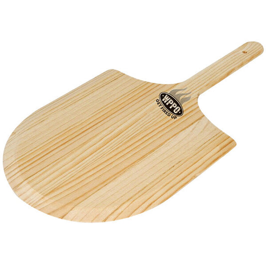 WPPO 12" x 12" Wooden Pizza Peel with 9" Handle - 2/Pack WKLP-12-2