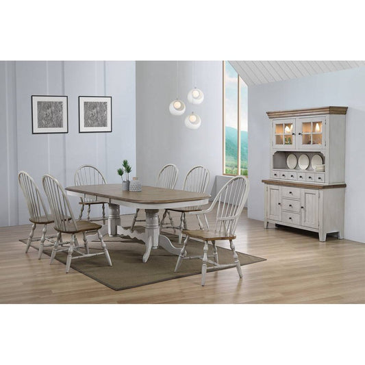Sunset Trading Country Grove 8 Piece 96" Oval Double Pedestal Extendable Dining Table Set
