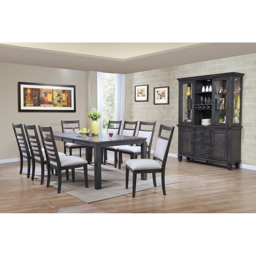 Sunset Trading Shades of Gray 11 Piece 82" Rectangular Extendable Dining Set