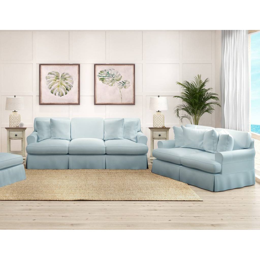 Sunset Trading Horizon 2 Piece Slipcovered Living Room Set