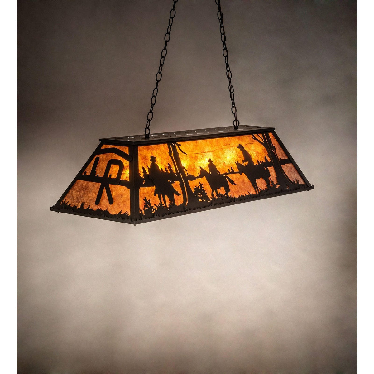 Meyda 48" Long Personalized Ranch Oblong Pendant