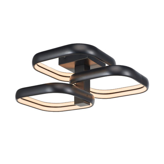 Abra Lighting Rave Dual LED Off-Set Triple Square Semi-Flush 30088FM