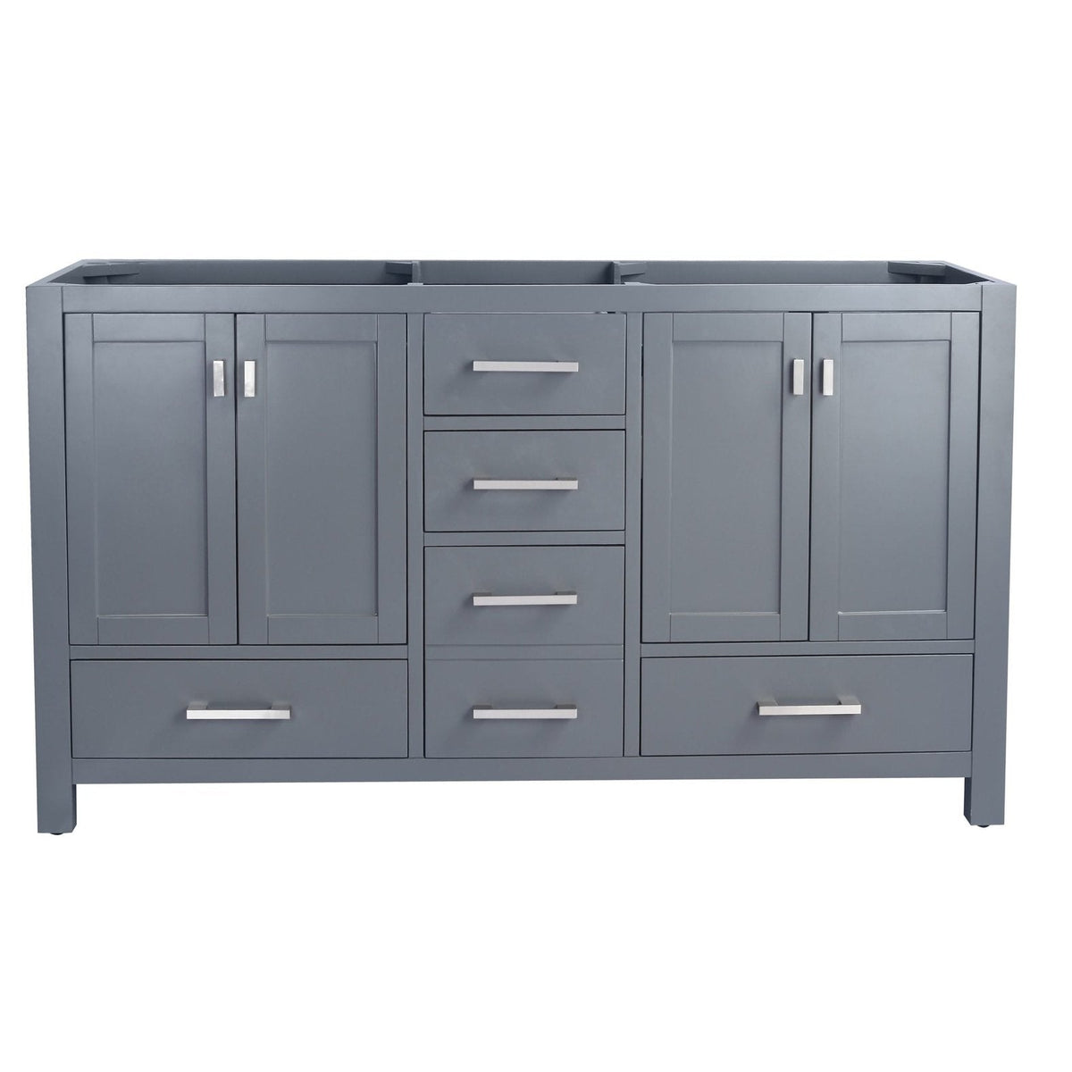 Laviva Wilson 60" Grey Double Sink Bathroom Vanity Cabinet 313ANG-60G