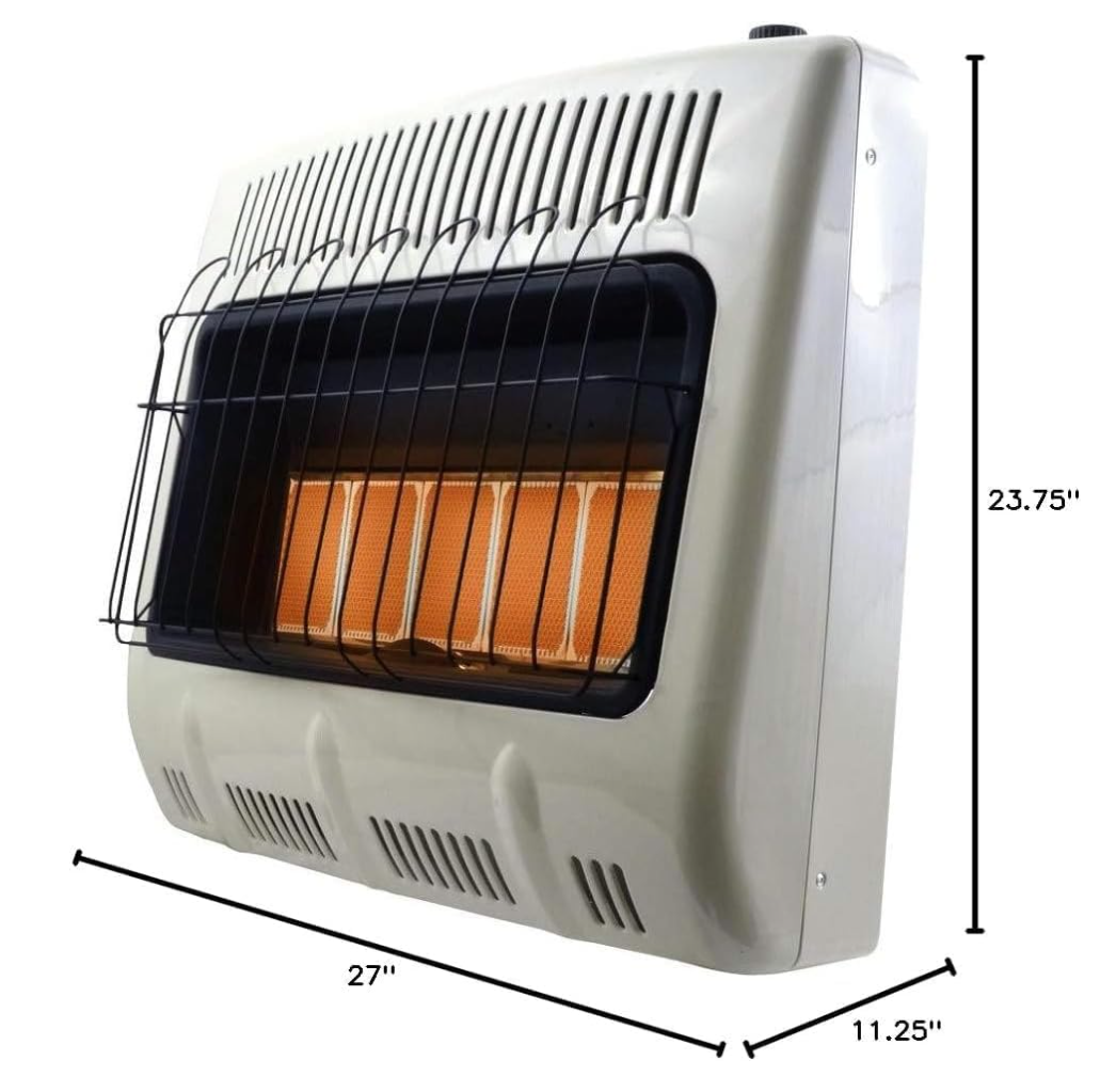 30,000 BTU Radiant Natural Gas Wall Heater