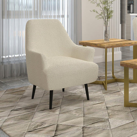 Worldwide Home Furnishings Zoey-Accent Chair-Cream Accent Chair 403-675CM