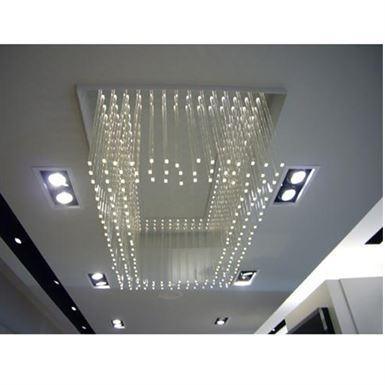 Meyda 54"W Yves ST. Laurent Glass Rods Flushmount