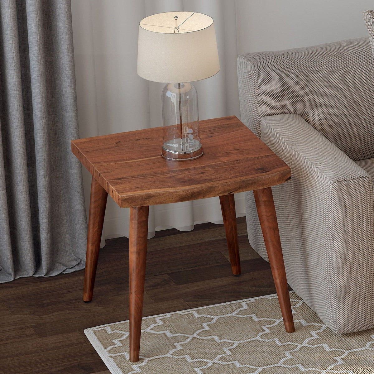 Worldwide Home Furnishings Arnav-Accent Table-Walnut Accent Table 501-445WAL