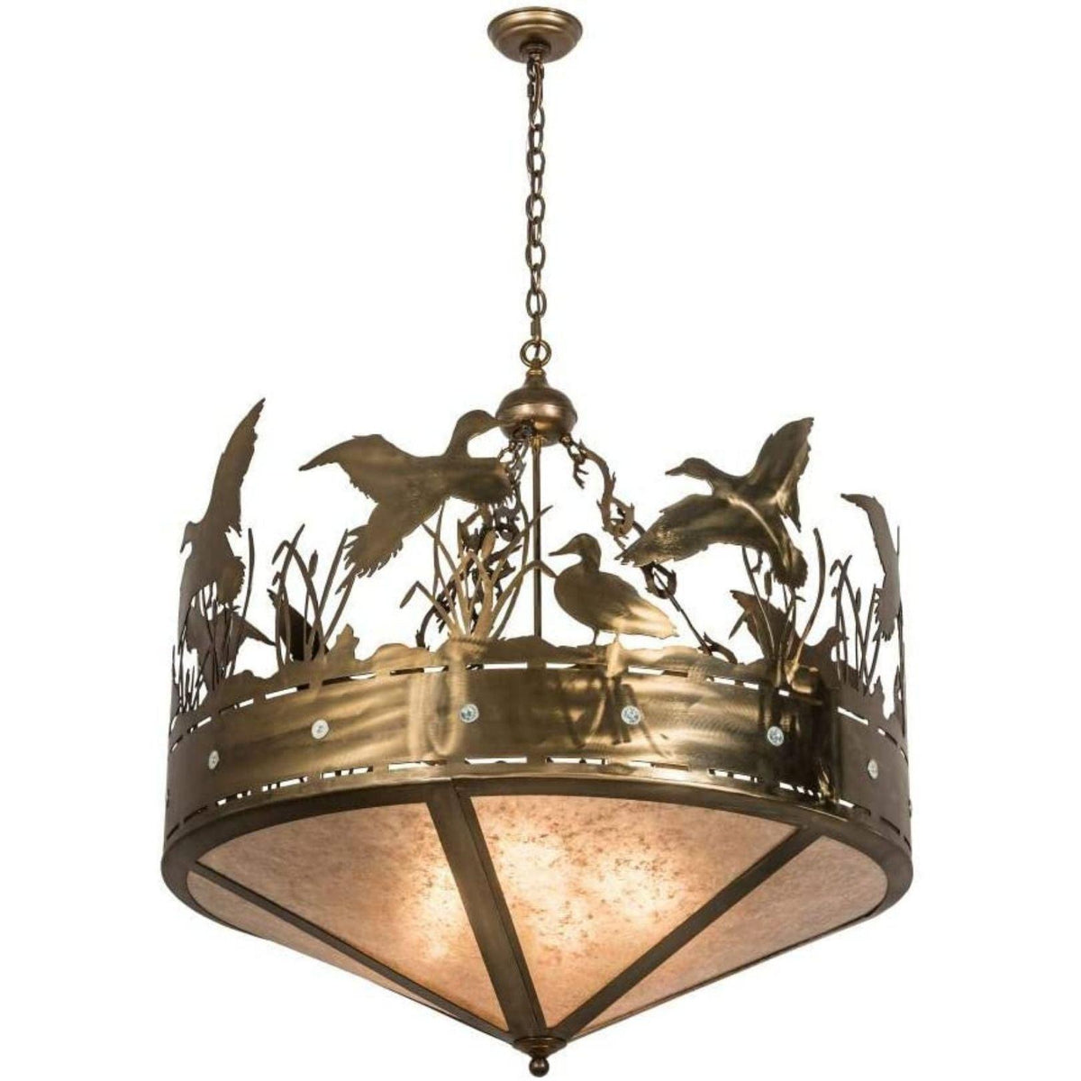 Meyda 72"W Ducks in Flight Inverted Pendant