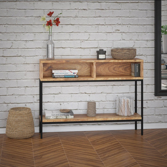Worldwide Home Furnishings Ojas-Console Table-Natural Burnt Console Table 502-513NT