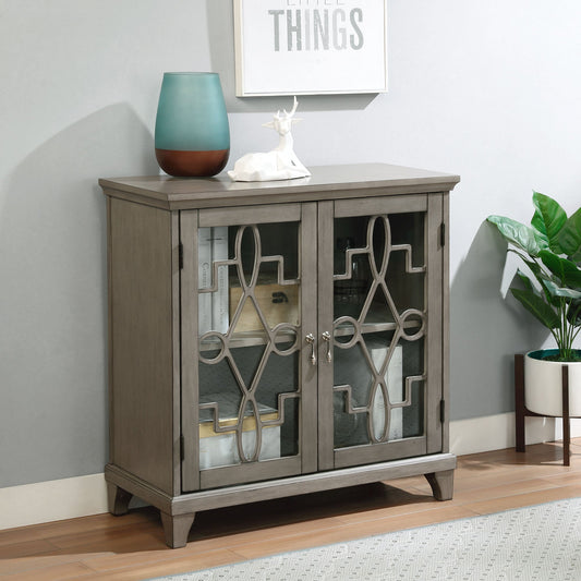 Worldwide Home Furnishings Rosela-Cabinet-Grey Cabinet 507-678GY