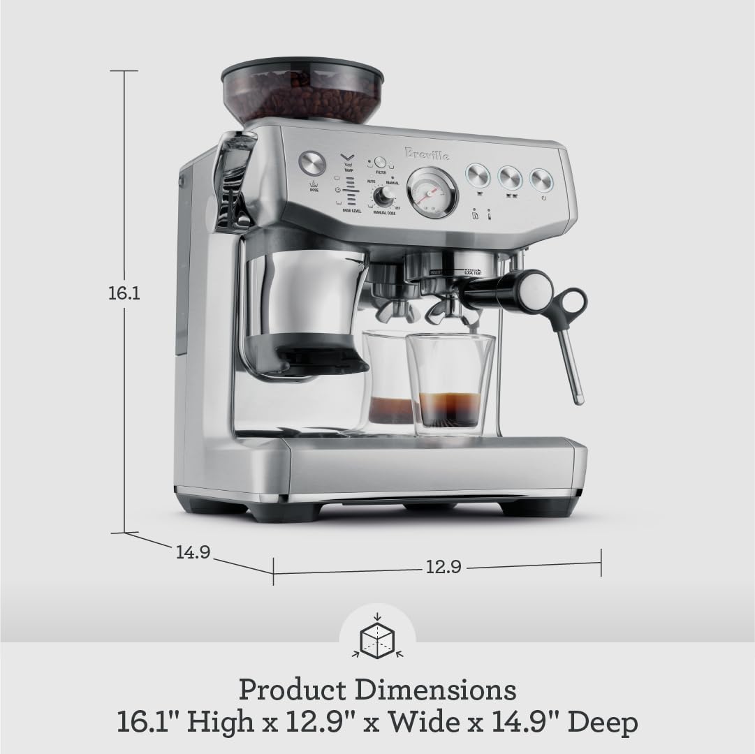 Sage the Barista Express Impress Espresso Machine - Integrated Grinder with Assisted Tamping - SES876