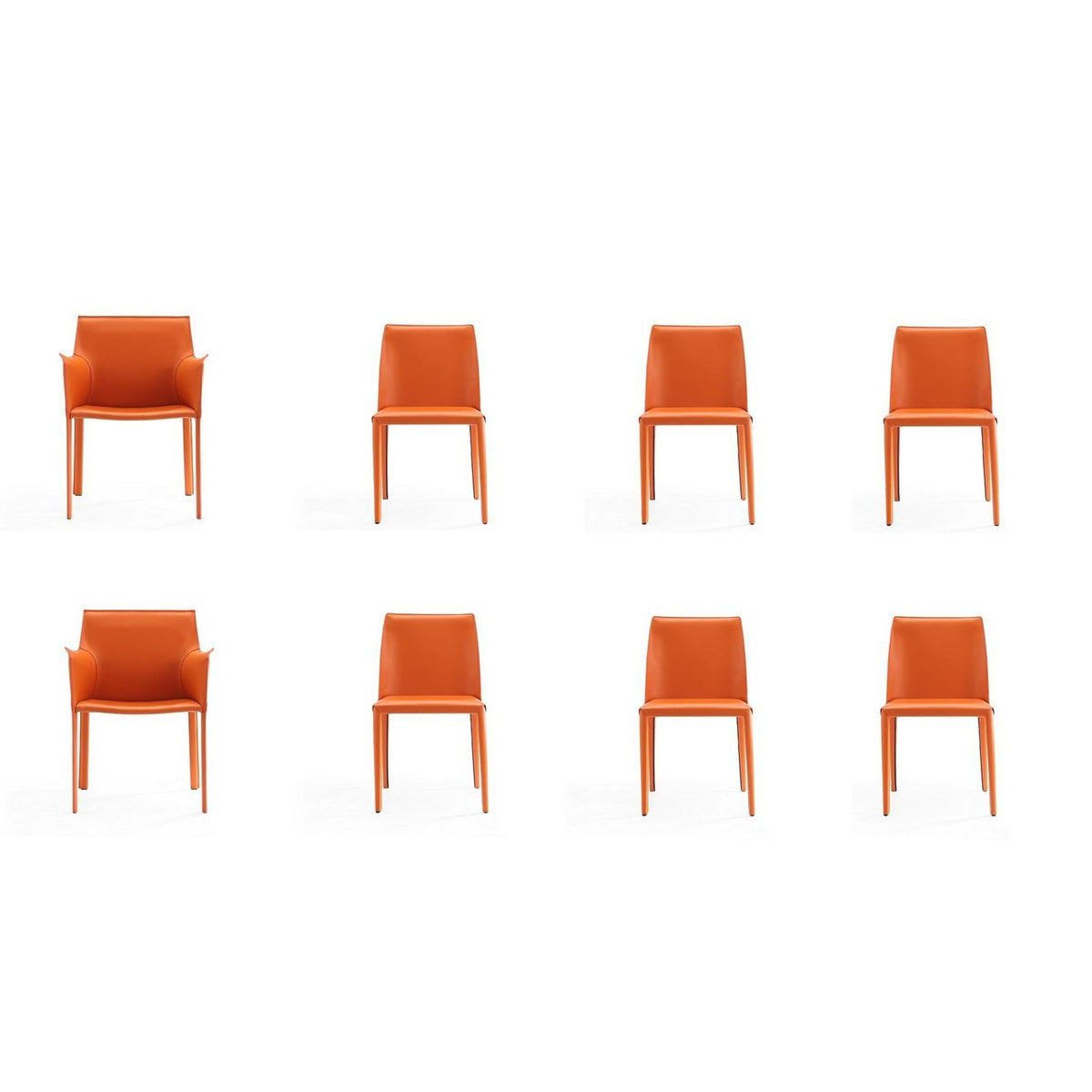 Manhattan Comfort Paris Coral Dining Chairs (Set of 8)