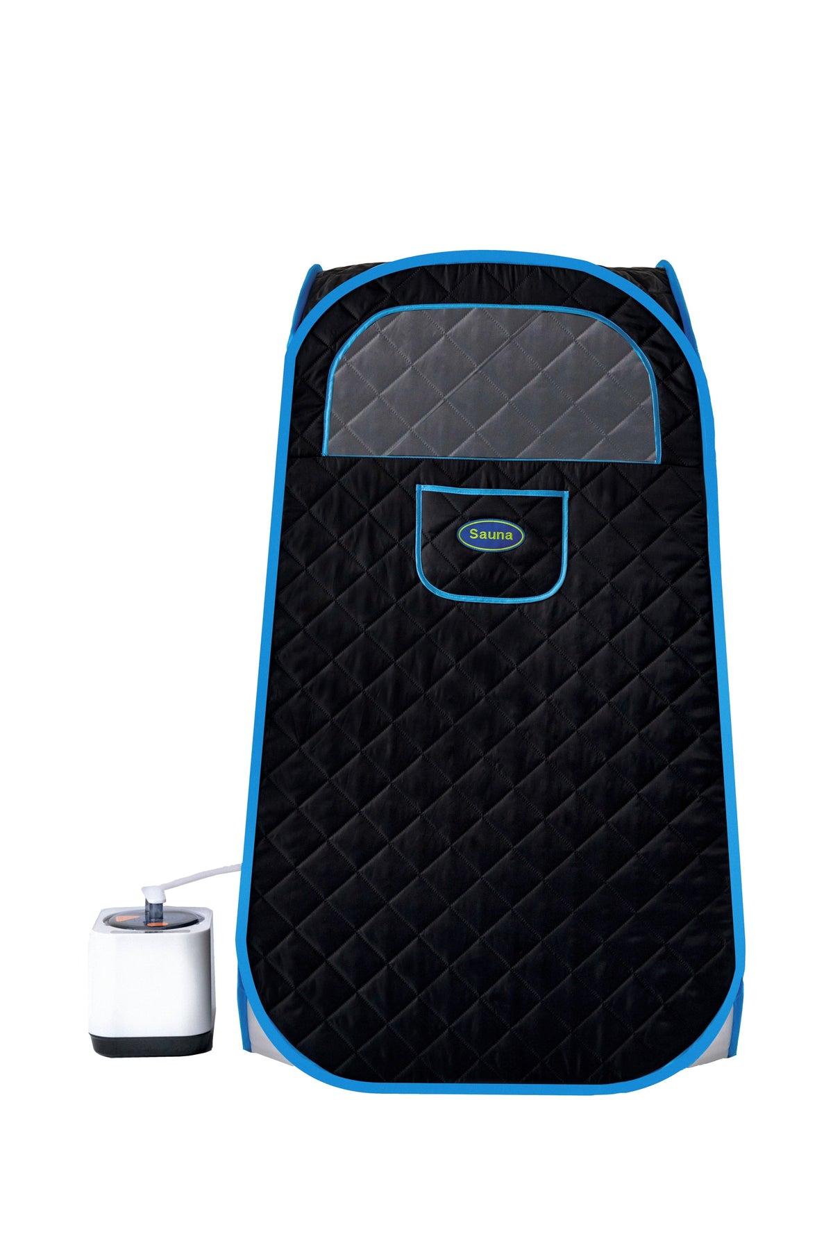 Portable Folding Steam Sauna with 1000W 2.2L Steamer, Remote & Chair - Black