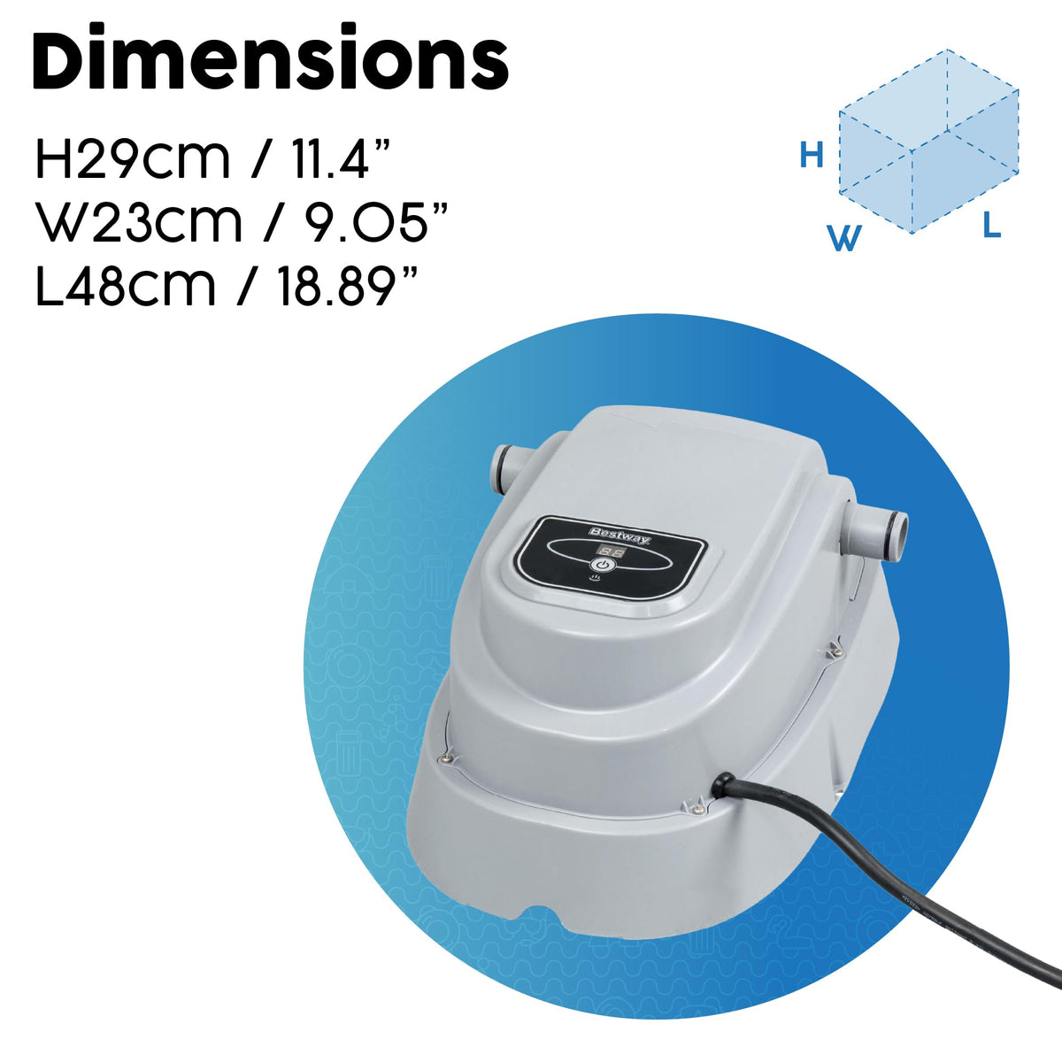 Bestway Flowclear Electric Pool Heater 2.8kW for Above Ground Pools