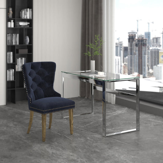 Worldwide Home Furnishings Zevon-Desk-Silver Desk 801-408CH