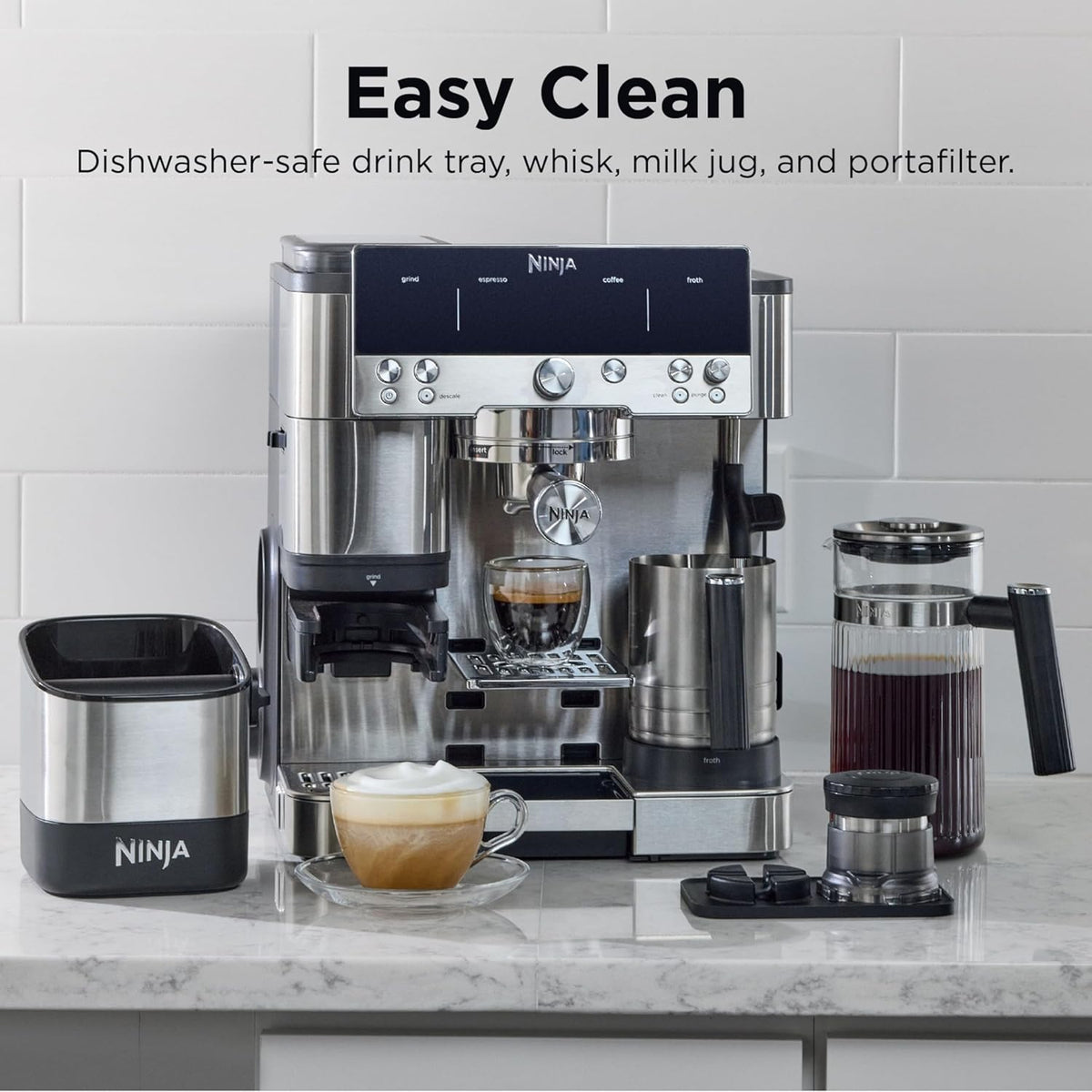 Ninja Luxe Café Premier Series - 3-in-1 Espresso Machine with Barista Assist Technology - ES601UK