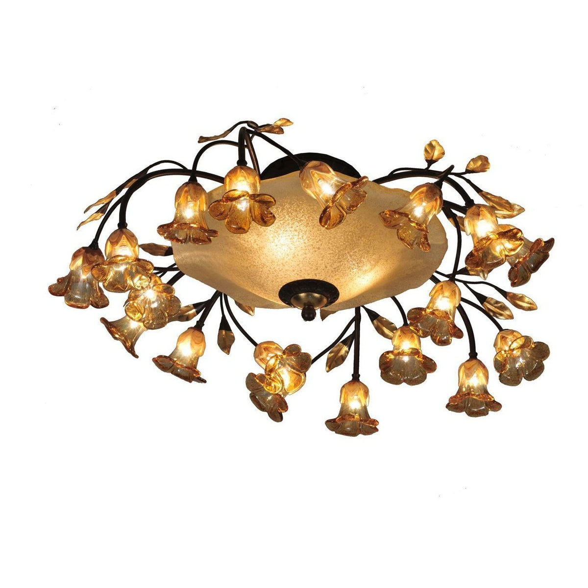 Meyda 32" Wide Celestial Bouquet 18 Arm Flushmount