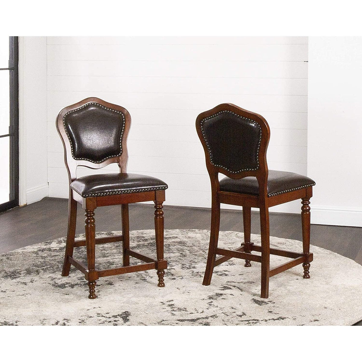 Sunset Trading Bellagio Upholstered Barstools with Backs
