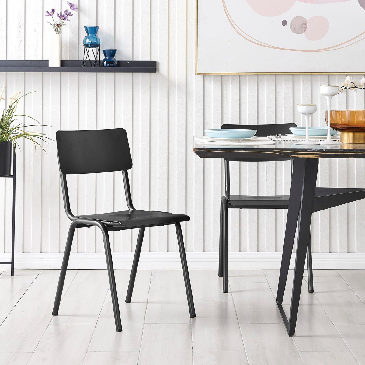 New Pacific Direct Luke Metal Chair, (Set of 4) 9300095