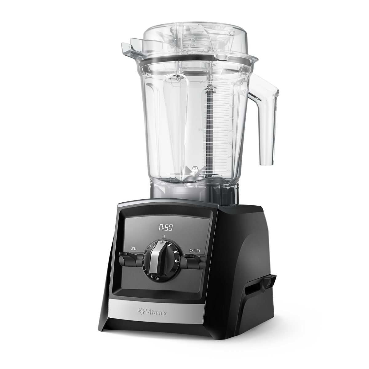 Vitamix Ascent Interlock A2500i Smart Blender, 2 Litre Container, 3 Programmes, Black
