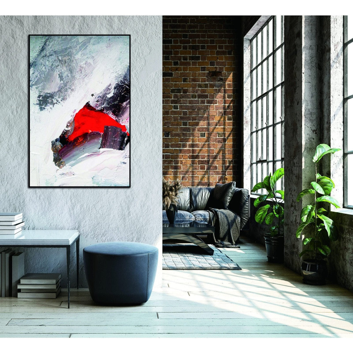 Whiteline Modern Living Rojo Canvas